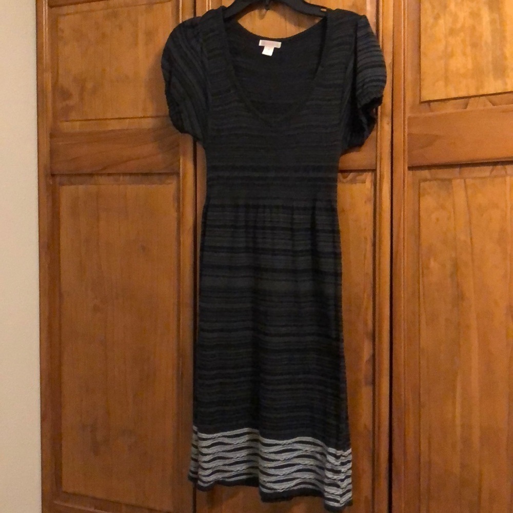 Xhilaration Grey Black Sweater Dress Medium